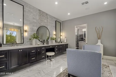a living room with sink and furniture