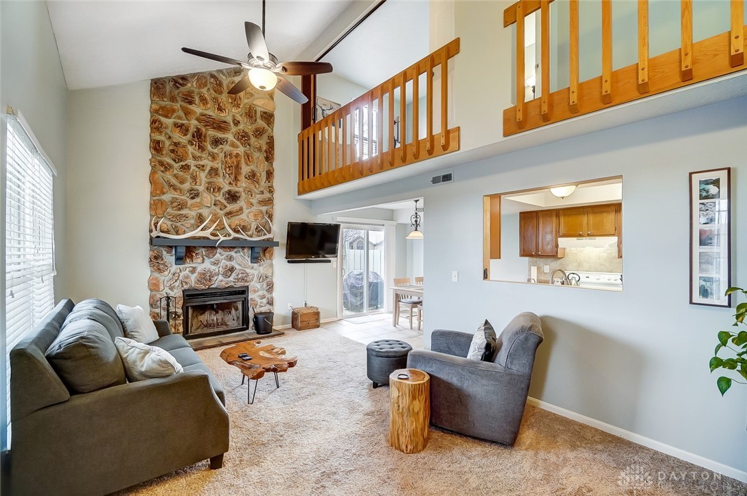 2634 Orchard Run Road Dayton, OH 45449 - Photo 4 of 25 Vaulted Ceilings with neutral decor & flooring