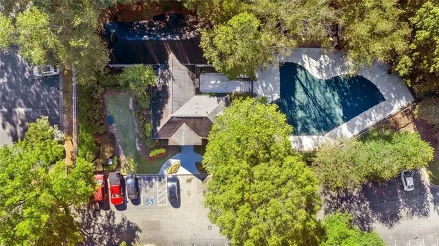 an aerial view of multiple house