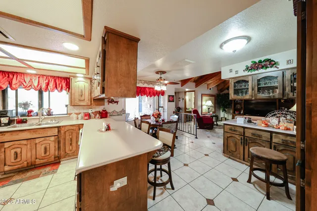 a bedroom with bed and a dresser
