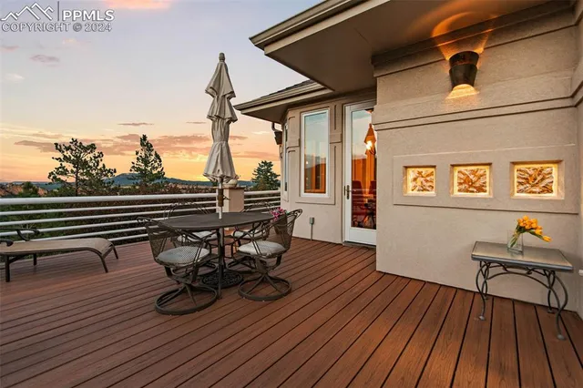 a view of outdoor space with seating space