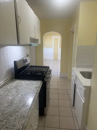 a kitchen with a sink a stove and refrigerator