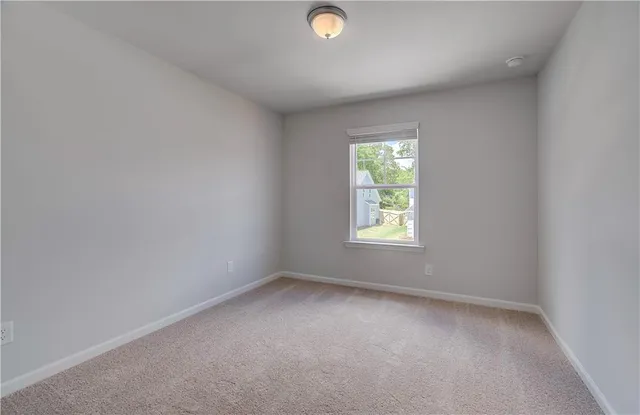 an empty room with a window