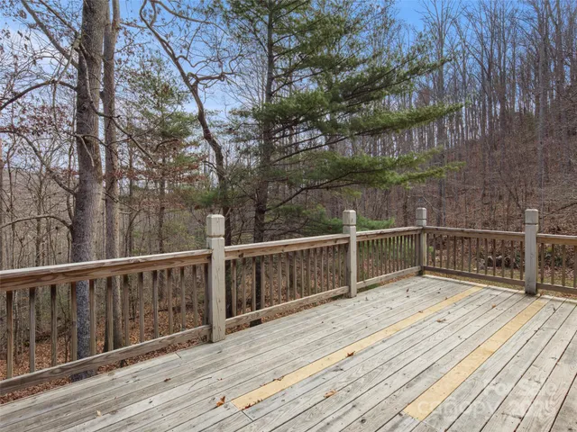 a view of deck with wooden floor and fence