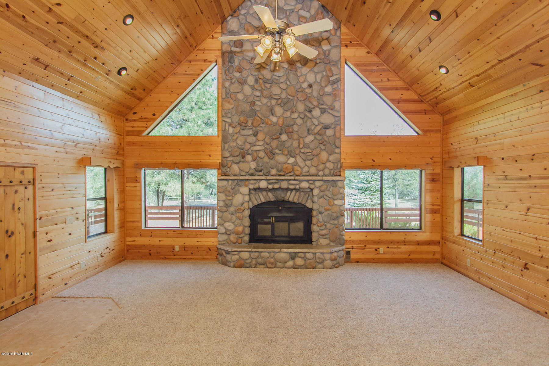 2365 West Bard Ranch Road Prescott, AZ 86305 - Photo 7 of 35 Great room - Stone Fireplace