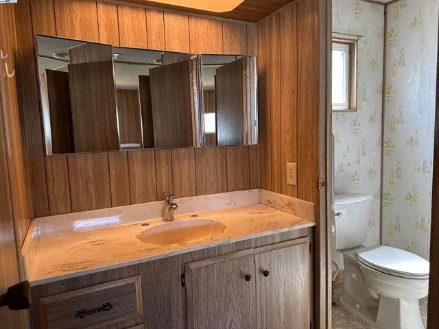 a bathroom with a sink and a toilet