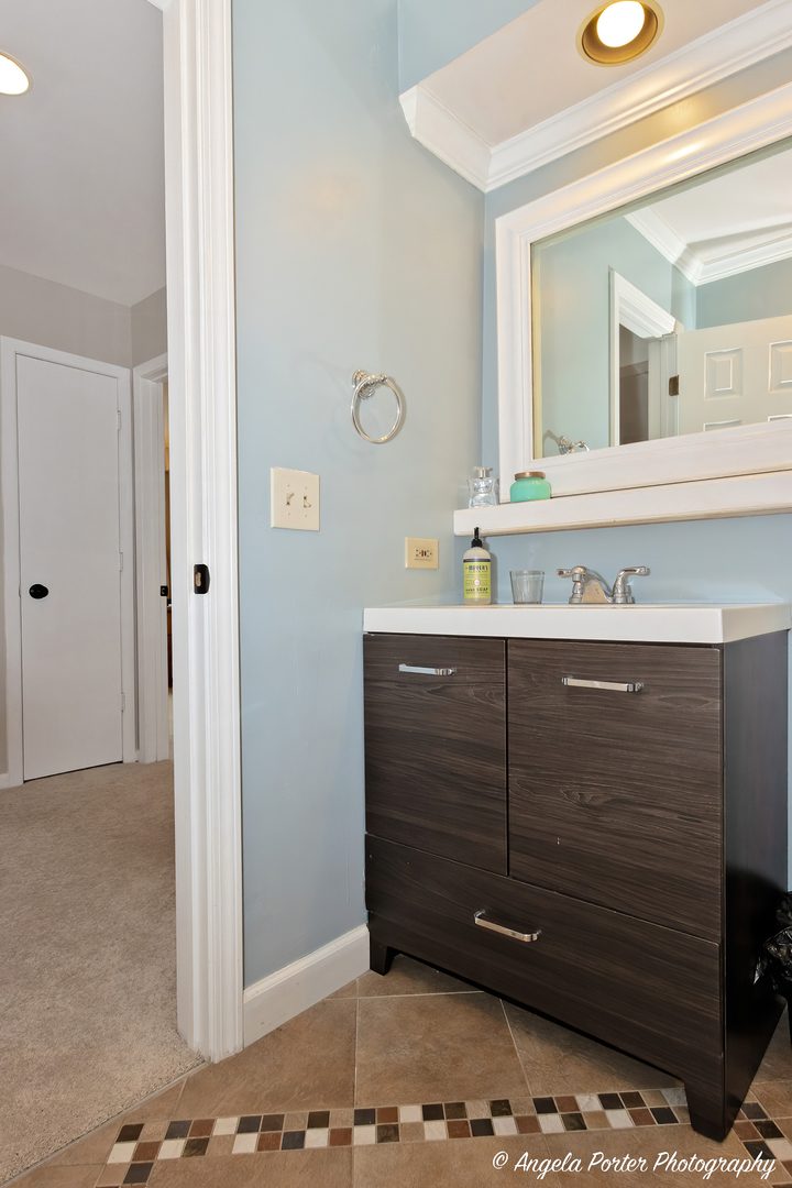 238 Harding Street Grayslake, IL 60030 - Photo 17 of 21 a bathroom with a sink vanity and mirror