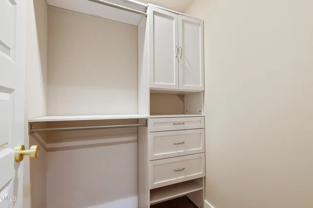 a close view of closet