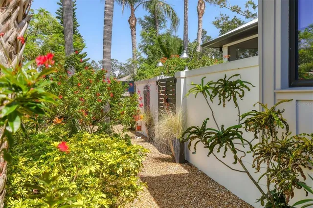 a view of a fountain of the house