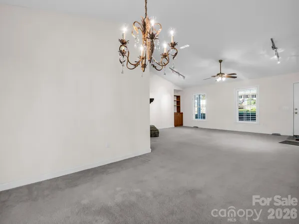 a view of a room with an empty space