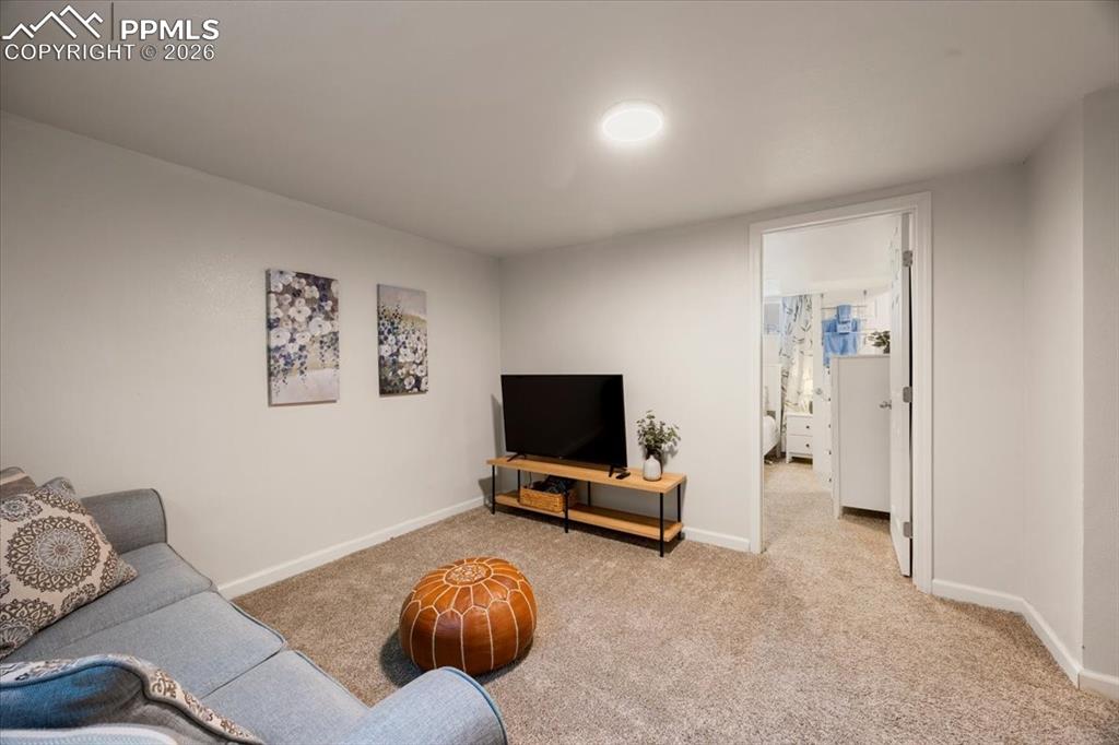 421 South Prospect Street Colorado Springs, CO 80903 - Photo 29 of 48 a living room with furniture and a flat screen tv