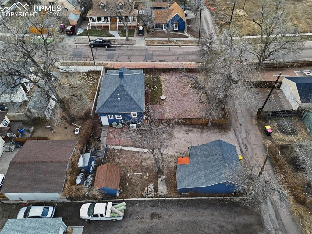 421 South Prospect Street Colorado Springs, CO 80903 - Photo 37 of 48 an aerial view of a house with a yard