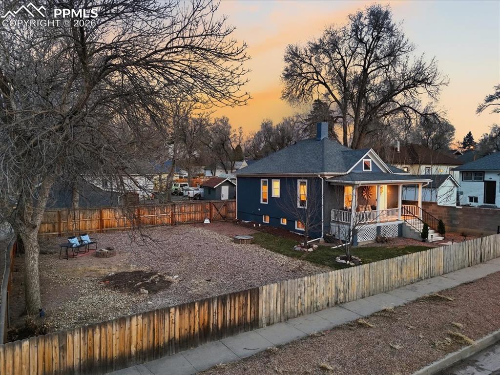 421 South Prospect Street Colorado Springs, CO 80903 - Photo 38 of 48 a front view of a house with yard and tree s