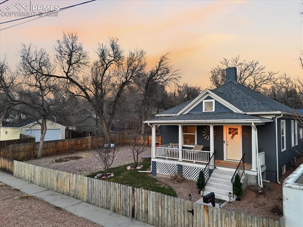 421 South Prospect Street Colorado Springs, CO 80903 - Photo 40 of 48 a front view of a house with garden