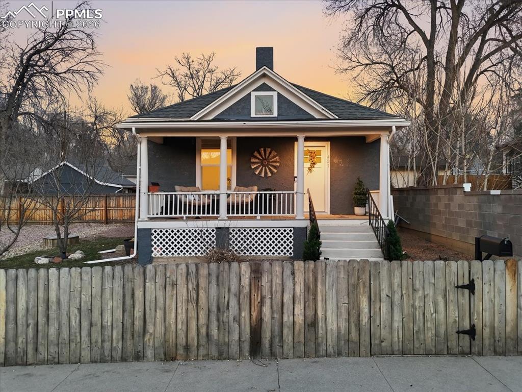 421 South Prospect Street Colorado Springs, CO 80903 - Photo 41 of 48 a front view of a house with a garden