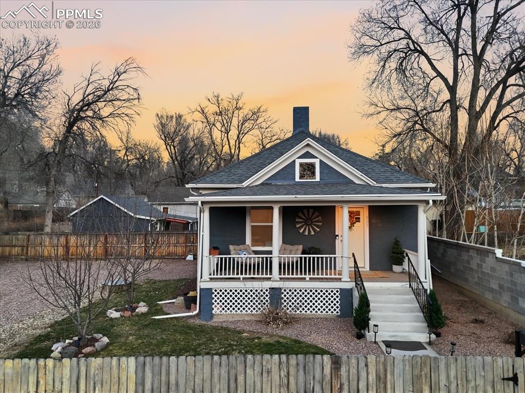 421 South Prospect Street Colorado Springs, CO 80903 - Photo 42 of 48 a front view of a house with a garden