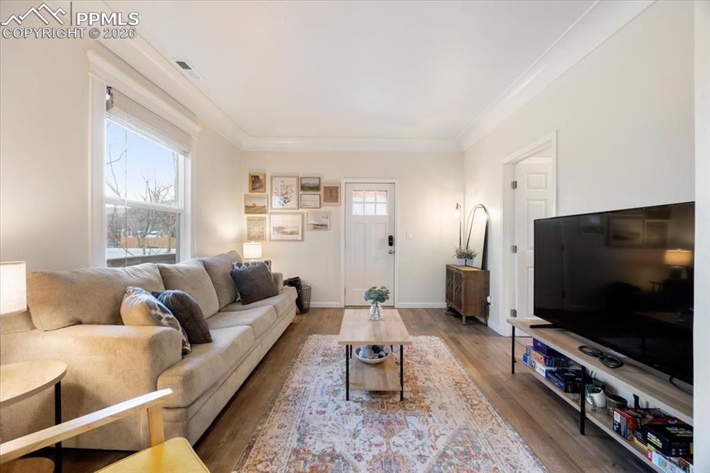 421 South Prospect Street Colorado Springs, CO 80903 - Photo 6 of 48 a living room with furniture and a flat screen tv