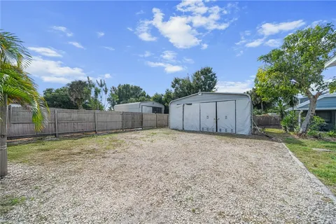 a backyard of a house