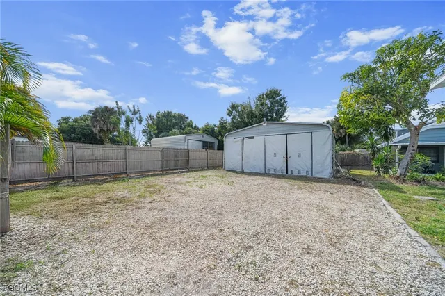 a backyard of a house