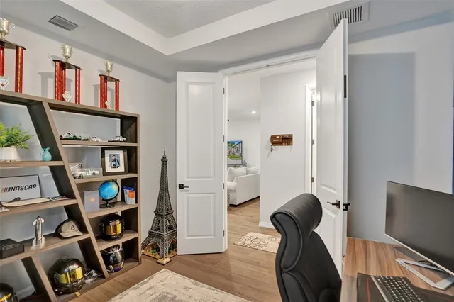 a room with furniture