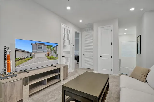 a view of a garden with flowers and flowers