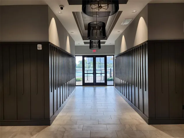 a swimming pool view with a lake view