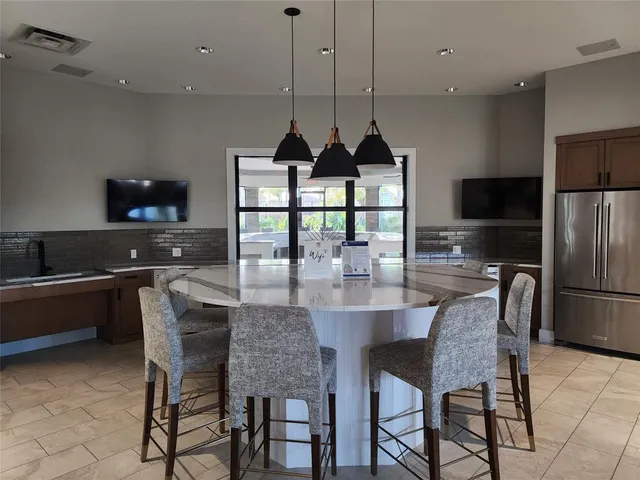 a outdoor view with a sitting space