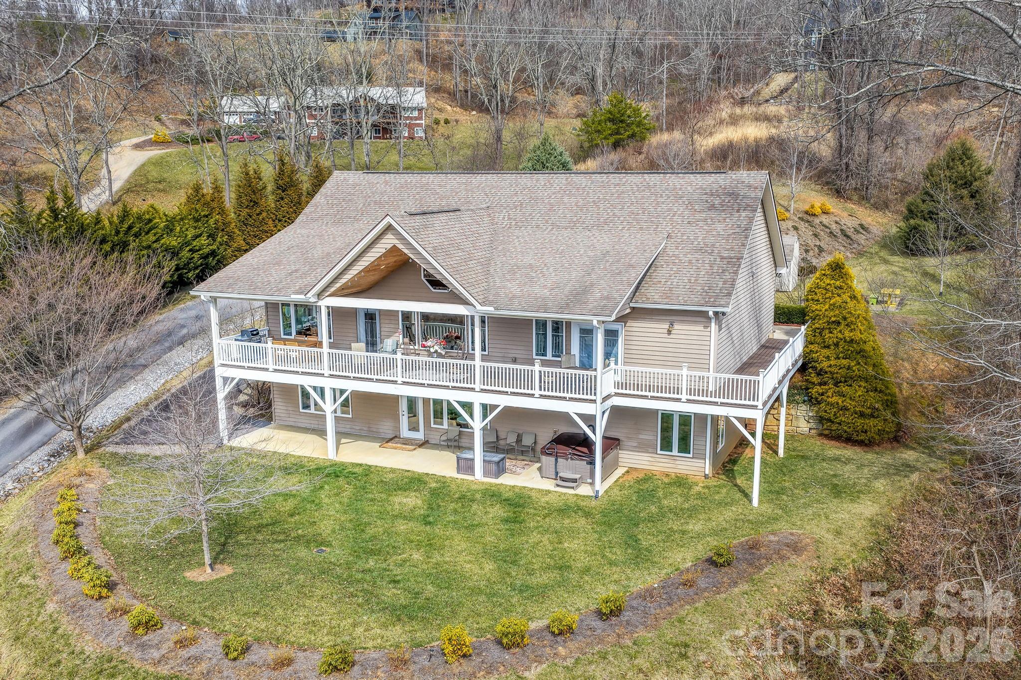140 Debbie Loop Waynesville, NC 28786 - Photo 2 of 47 aerial view of a house with a yard