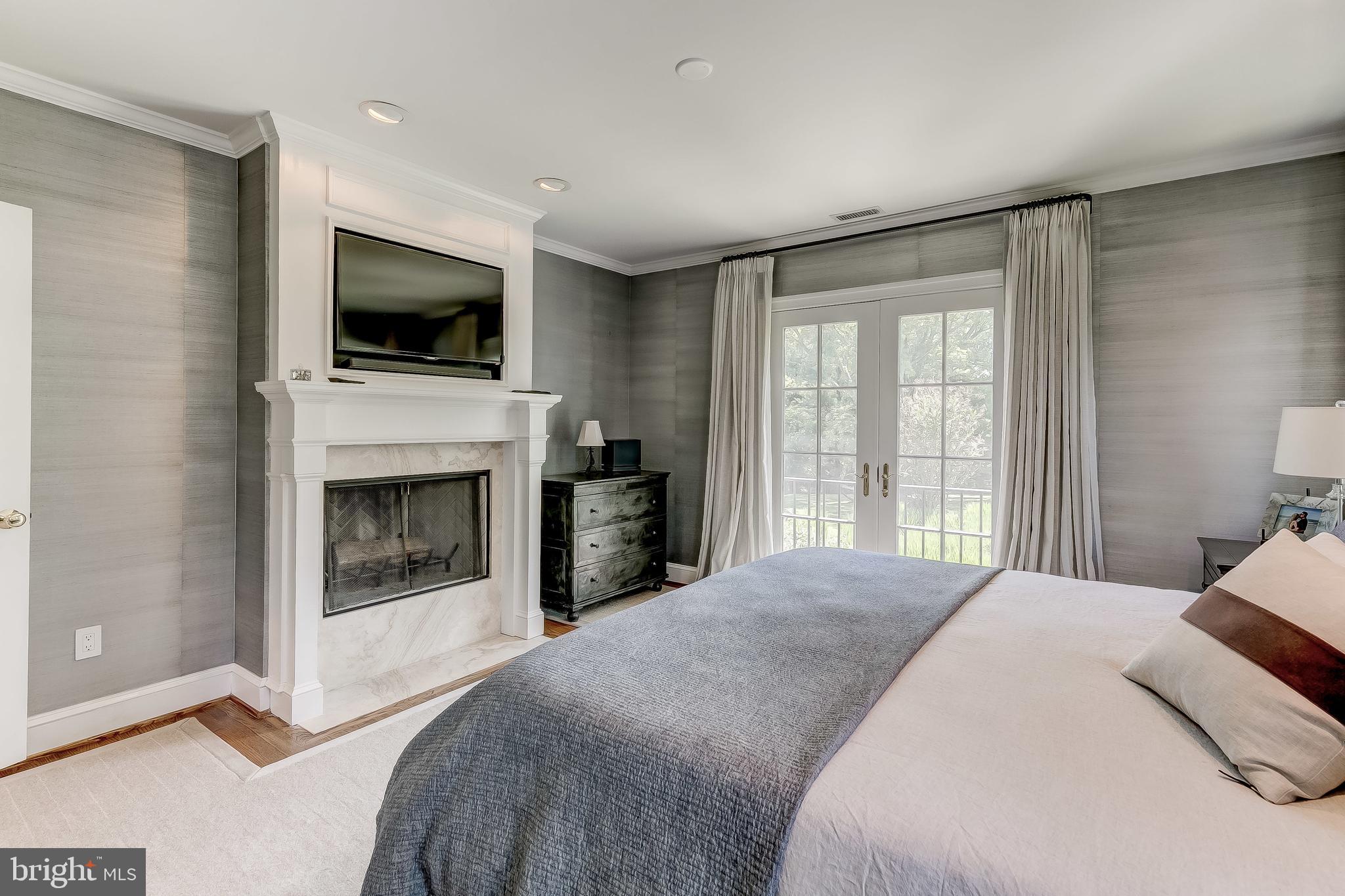 1840 Greenspring Valley Road Stevenson, MD 21153 - Photo 28 of 63 Master Bedroom with fireplace