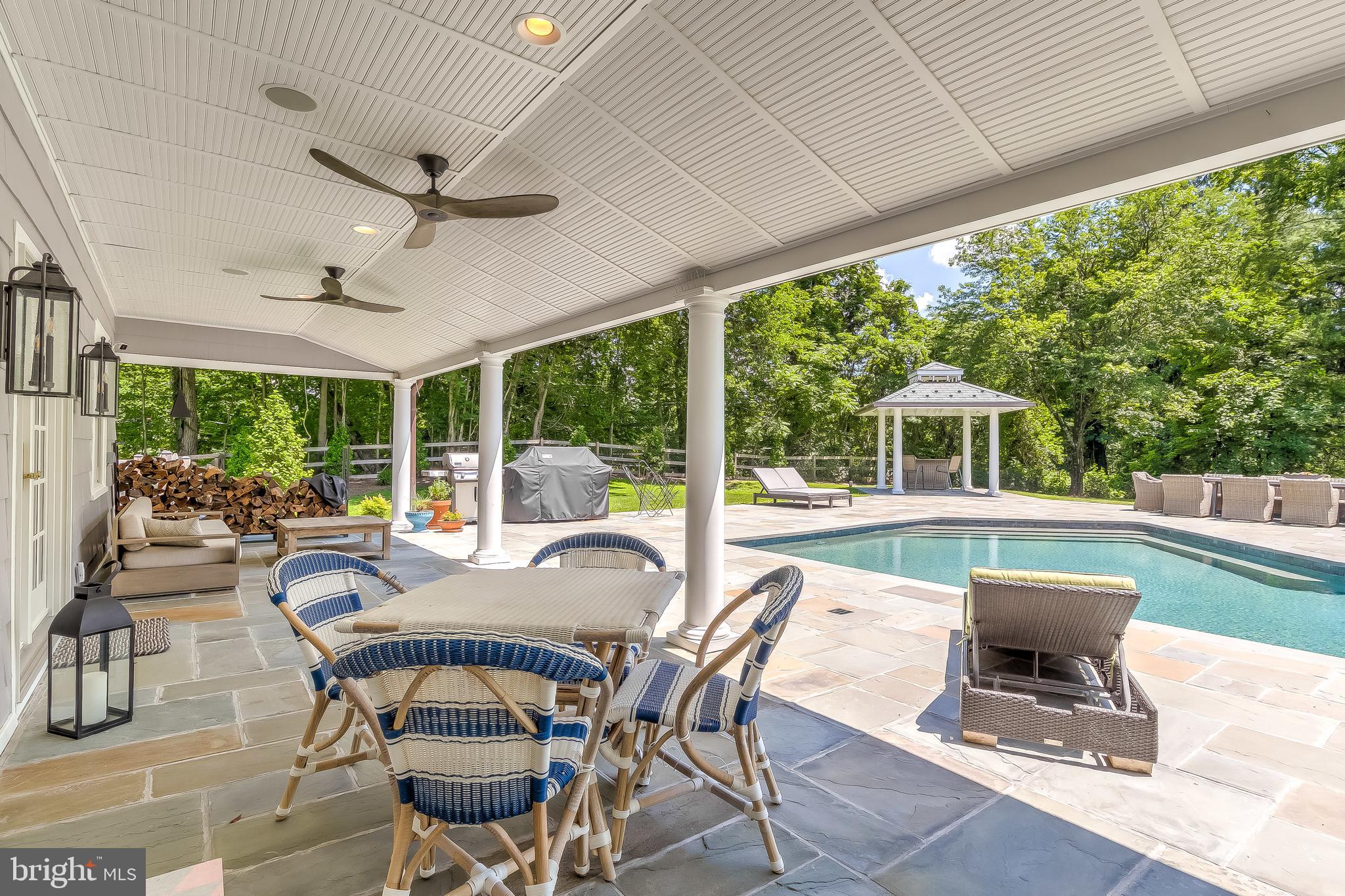 1840 Greenspring Valley Road Stevenson, MD 21153 - Photo 47 of 63 Covered back porch overlooking the pool