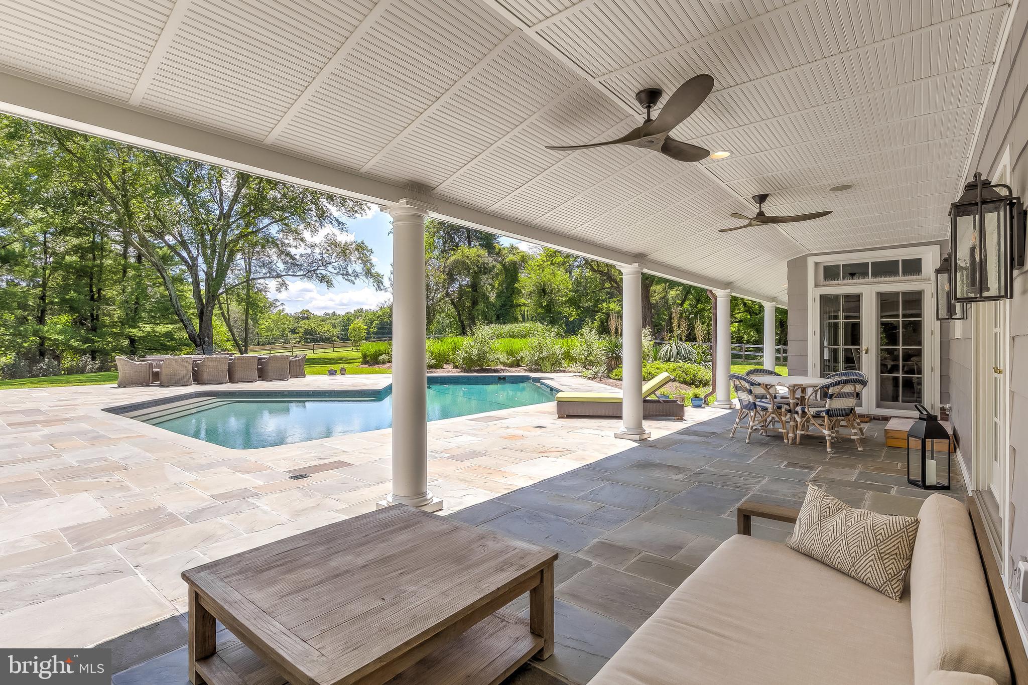 1840 Greenspring Valley Road Stevenson, MD 21153 - Photo 48 of 63 Covered back porch overlooking the pool