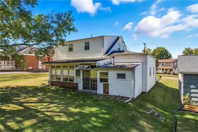 a view of a house with a patio