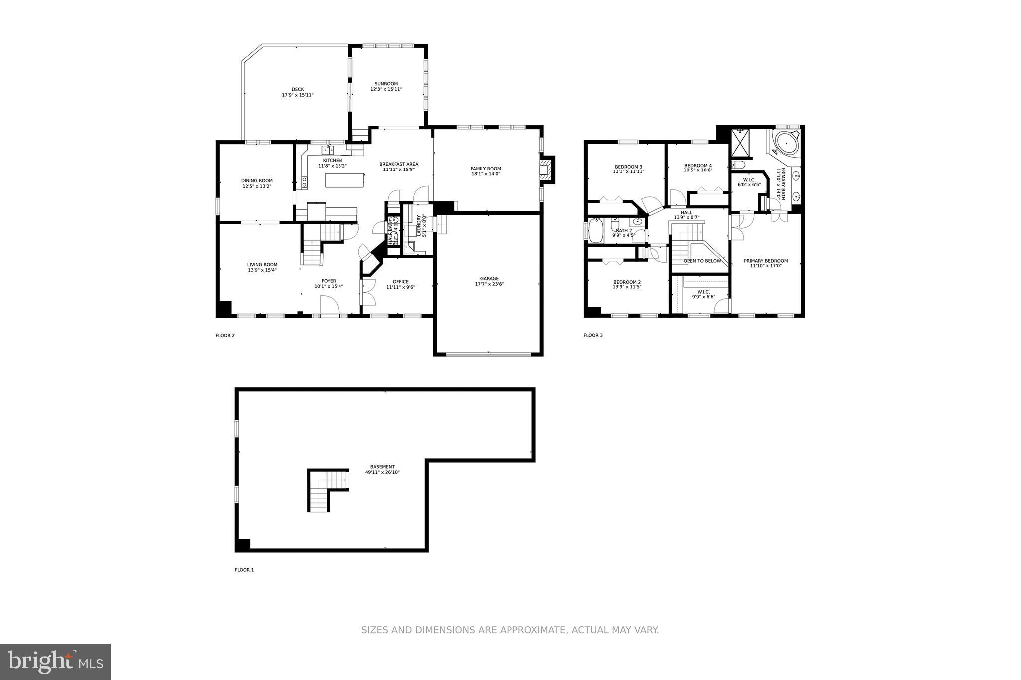 2408 McKenzie Road Ellicott City, MD 21042 - Photo 42 of 42 FLOOR PLANS: ALL LEVELS