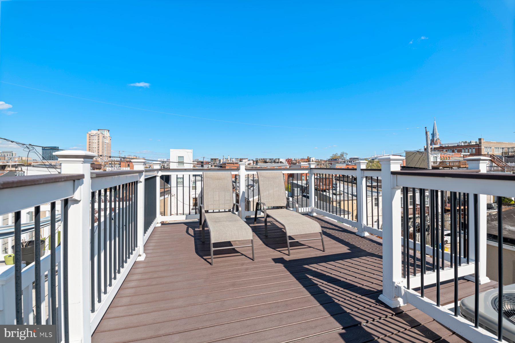 1237 William Street Baltimore, MD 21230 - Photo 26 of 34 a view of roof deck with seating space and city view