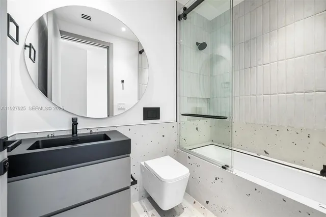 a view of a backyard with sitting area