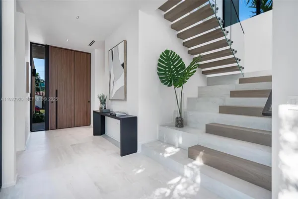 a view of a hallway with interior of the house