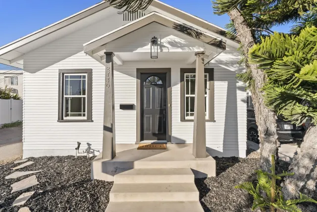 a front view of a house