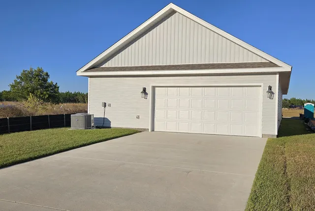 a view of backyard of house