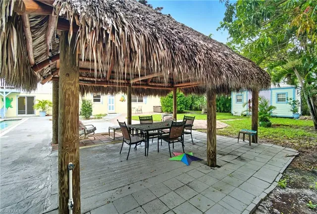 a view of yard with patio