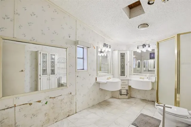 a view of a park with a trees