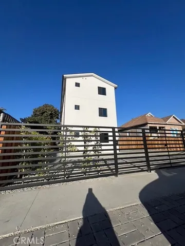 a view of a balcony with an outdoor space