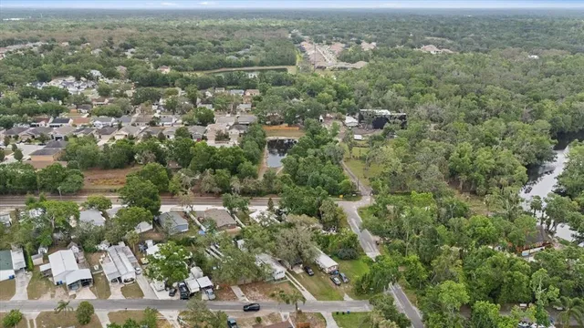 an aerial view of a city with lots of residential buildings