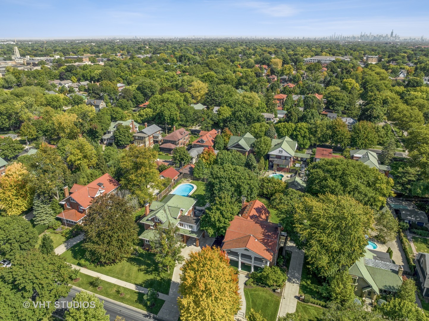 823 Jackson Avenue River Forest, IL 60305 - Photo 41 of 44 an aerial view of residential houses with outdoor space and trees