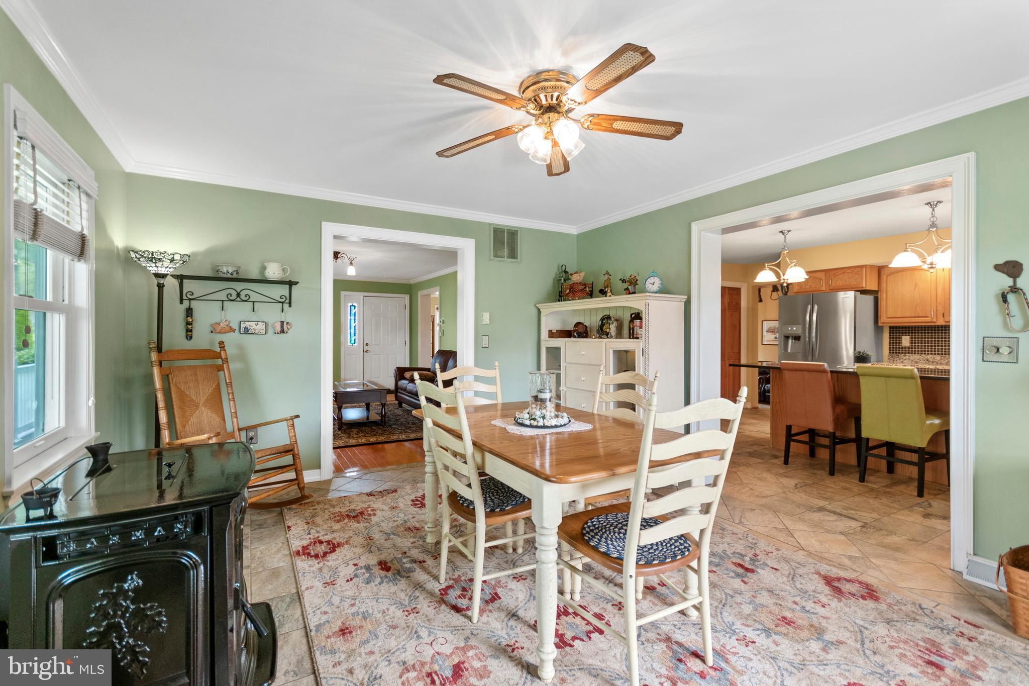 557 Linfield Road Royersford, PA 19468 - Photo 11 of 63 Breakfast Room with pellet stove