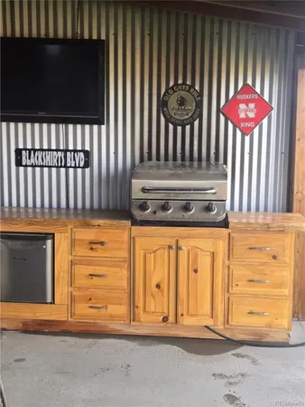 a view of a backyard with a garden