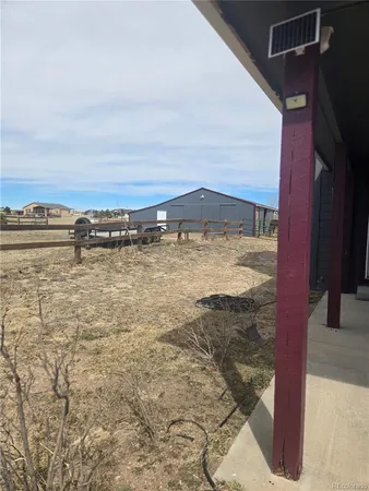 a view of a glass door