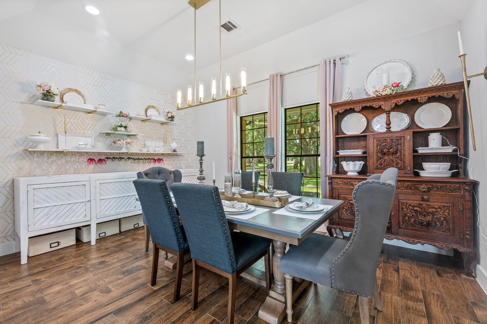 356 Barrow-White Road Anahuac, TX 77514 - Photo 5 of 30 a dining room with furniture and window