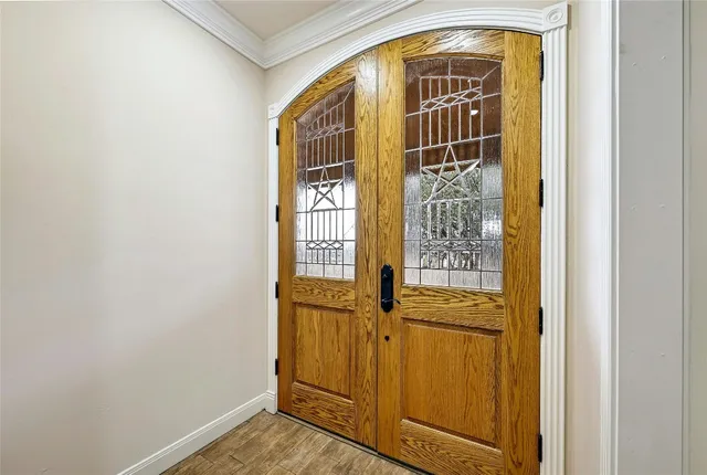 a view of front door