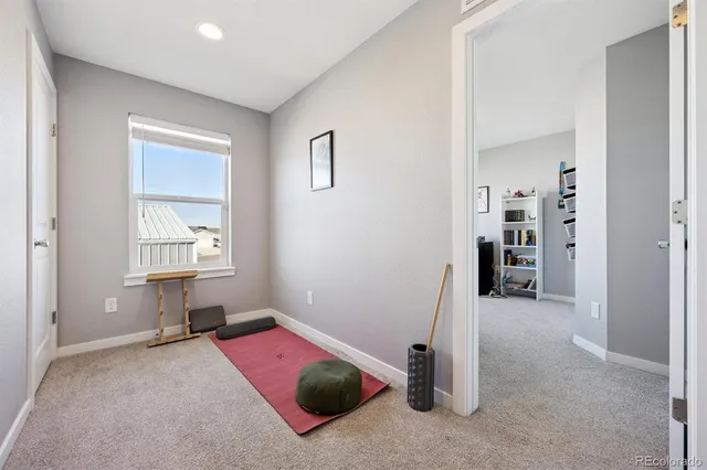 a view of a room with an empty space