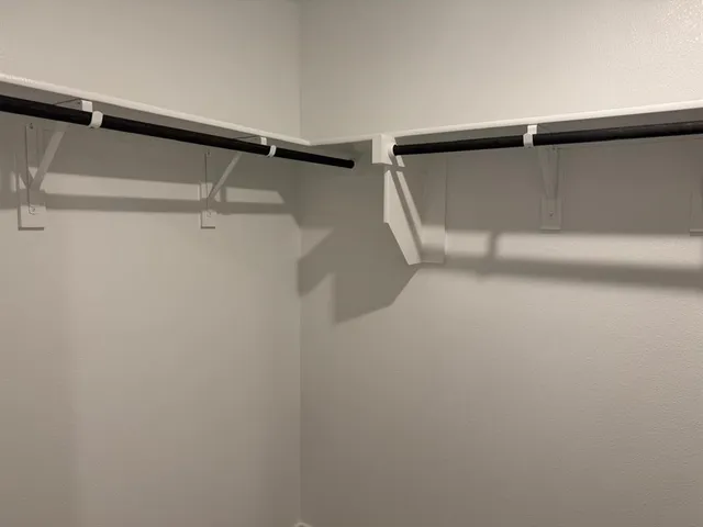 a close view of closet